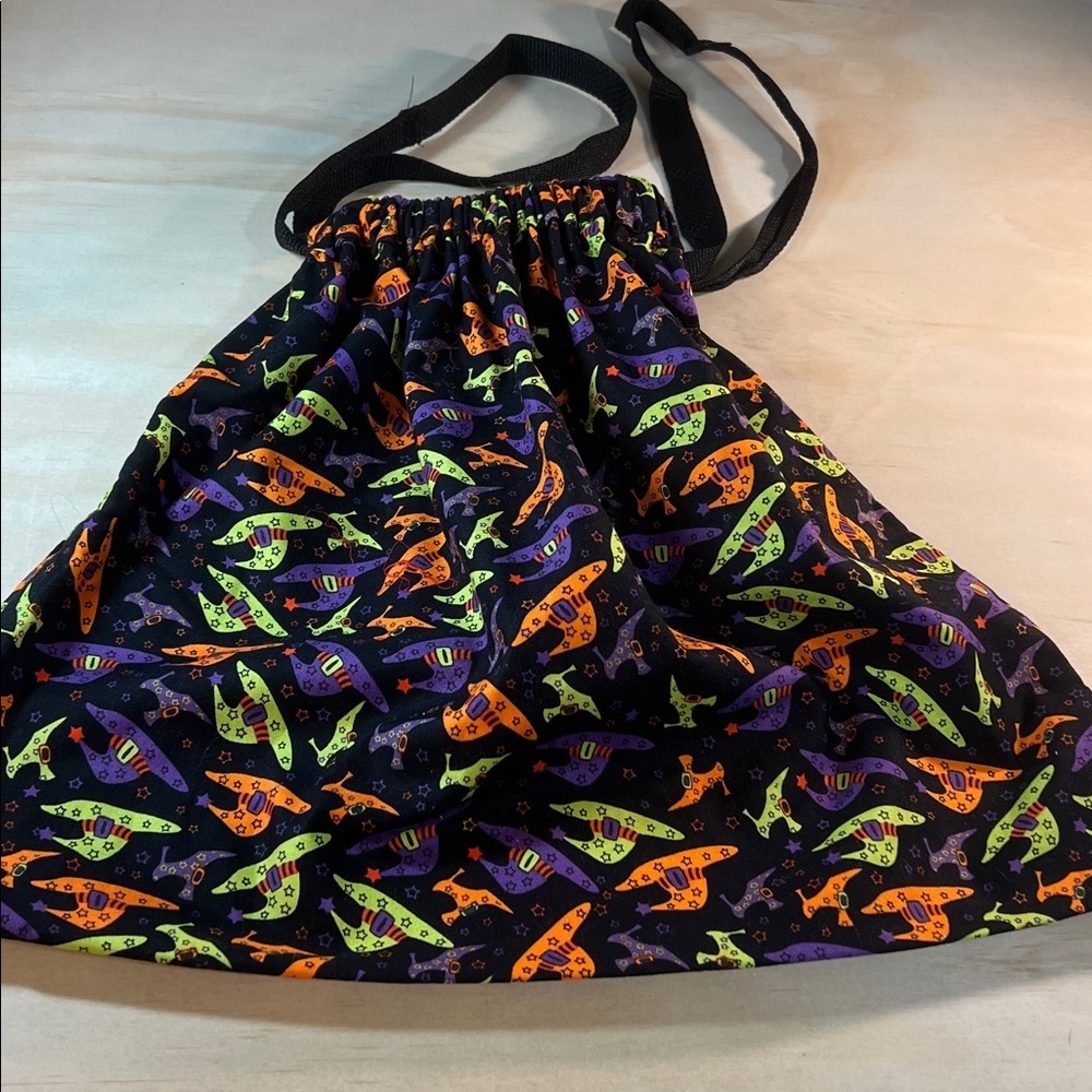 Colorful Witches Hat and Shoes Cloth Treat Bag